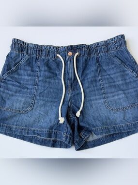 M Jeans women’s Casual Denim Drawstring Shorts - Blue